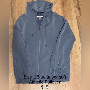 Blue workout pullover